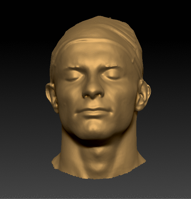 Head Man White Head 3D scan
